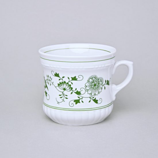 Hrnek Perlový velký 370 ml, zelený cibulák, Český porcelán a.s. (2.j.)