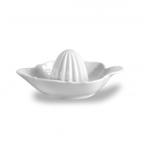 Orange/lemon squeezer, Thun 1794 Carlsbad porcelain, BERNADOTTE white