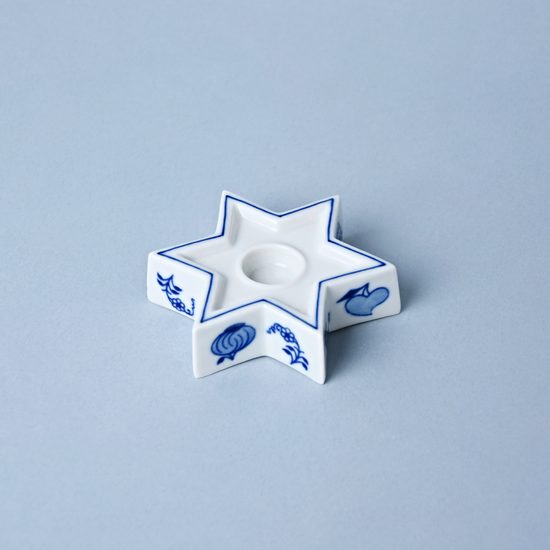 Candle holder Star 9 x 2,2 cm, Original Blue Onion Pattern