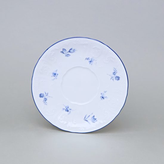 Podšálek 17,5 cm, Thun 1794, karlovarský porcelán, BERNADOTTE kytička