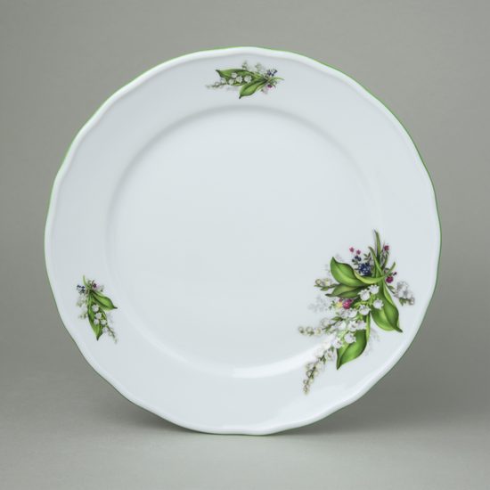 Talíř mělký 24 cm, konvalinky, Český porcelán a.s.