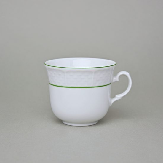 7047703: Cup tall 150 ml, Thun 1794, karlovarský porcelán, NATÁLIE light green lines