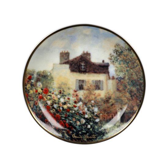 Miniature Plate Claude Monet - The Artists House, 10 cm, Fine Bone China, Goebel