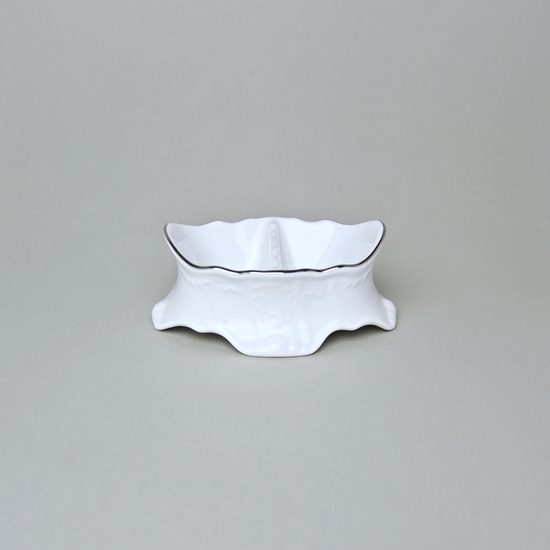 Dvojmistička sůl/pepř 13 x 5 cm, Thun 1794, karlovarský porcelán, BERNADOTTE platina