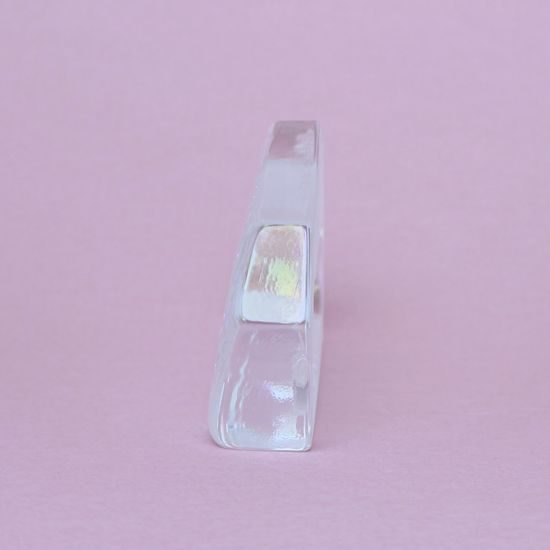 Těžítko/plaketa PRAHA, dekor č.6 - Malá Strana, Sklárna Janov