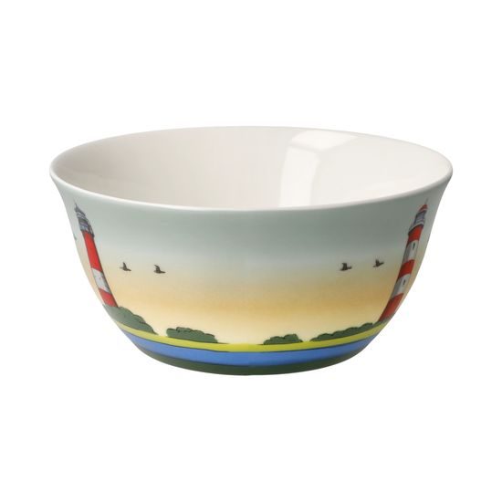 Bowl North Sea Lighthouses 15 / 15 / 7 cm, fine bone china, Scandic home, Goebel