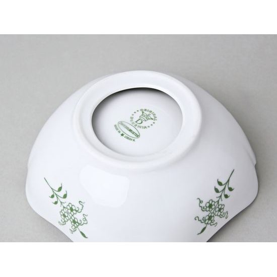 Ashtray 12,5 cm, Green Onion Pattern, Cesky porcelan a.s.