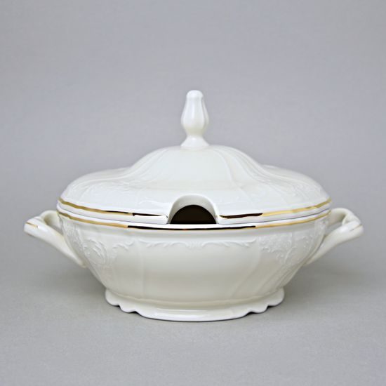 Mísa polévková 1,5 l (zeleninová), Thun 1794, karlovarský porcelán, BERNADOTTE ivory + zlato