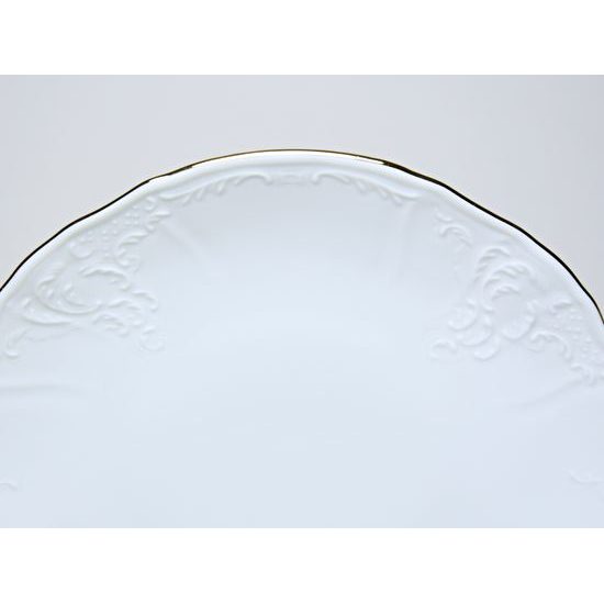 Talíř koláčový 27 cm, Thun 1794, karlovarský porcelán, BERNADOTTE zlatá linka