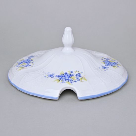 Lid for 2,5 l soup tureen, Thun 1794 Carlsbad porcelain, BERNADOTTE Forget-me-not-flower