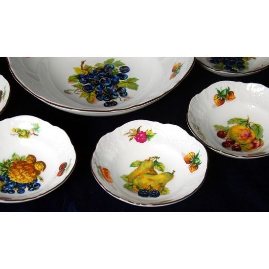 Fruits: Compot set for 6 persons, Thun 1794 Carlsbad porcelain, BERNADOTTE