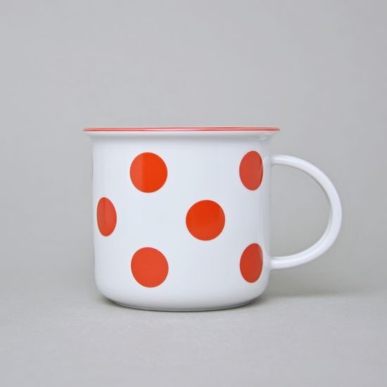 Mug Tina 240 ml, red dots, Cesky porcelan a.s.