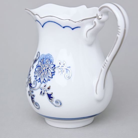 Creamer 250 ml, blue onion pattern + platinum, Cesky porcelan a.s.