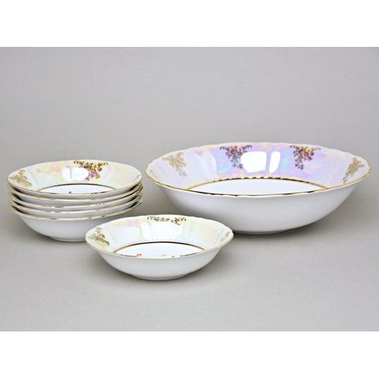 656: Kompotová sada pro 6 osob, Sonáta, listr + květiny, Leander Loučky