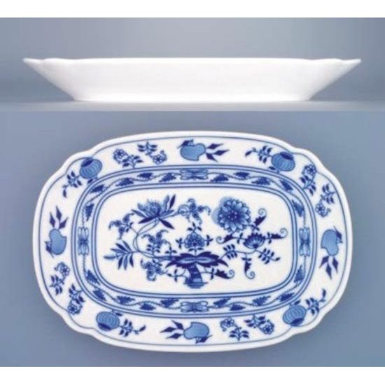 Flat oval dish 28 cm, Original Blue Onion Pattern, QII