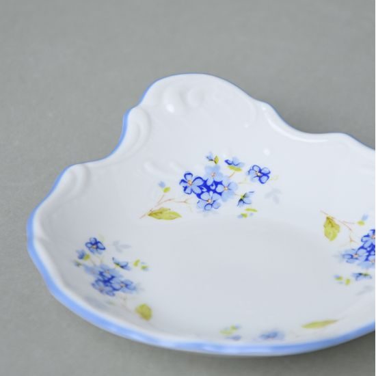 Small side dish 11 cm, Thun 1794 Carlsbad porcelain, BERNADOTTE Forget-me-not-flower