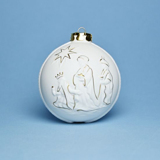 Christmas Ball Decoration - Heidelberg Fortress, 7,5 cm, Unterweissbacher, Seltmann Porcelain