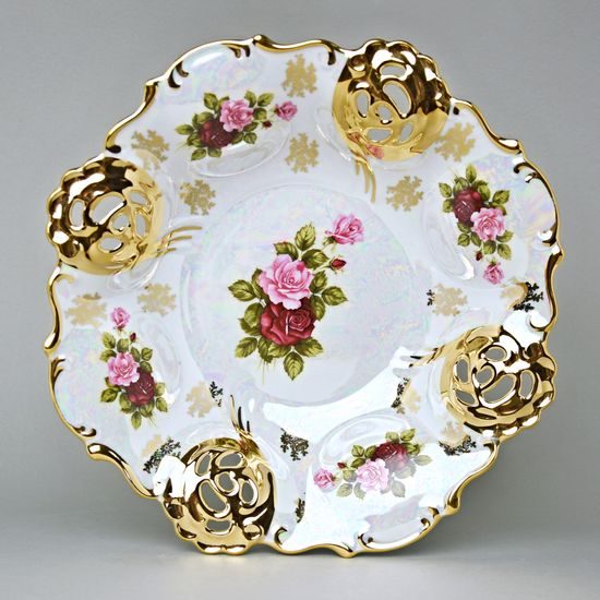 Bowl parforated on stands 33 x 8,5 cm, Cecily, Queens Crown
