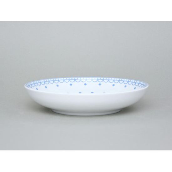 Plate deep 20,5 cm, Tom 30357a0 blue, Thun 1794 Carlsbad porcelain