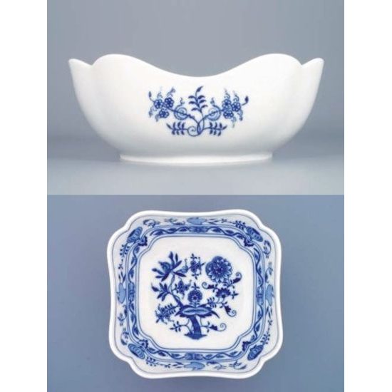 Salad dish square deep 21 cm, Original Blue Onion Pattern