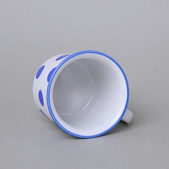 Hrnek Tina střední 240 ml, modré puntíky, Český porcelán a.s.