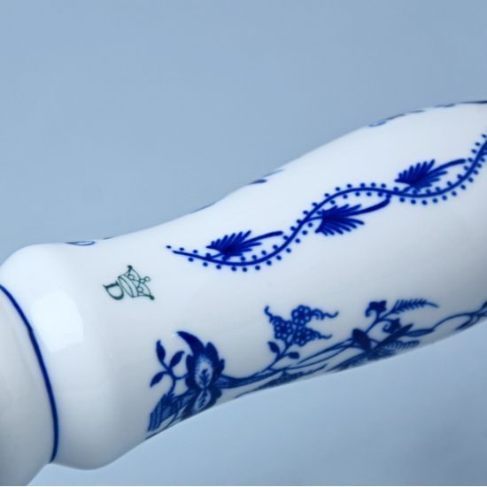 Krbový svícen chalupářský 29 cm (porcelán + železo), Cibulák, originální z Dubí