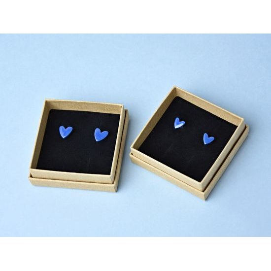 Earrings: Blue Hearts, Porcelain Jewels Studio Mallys