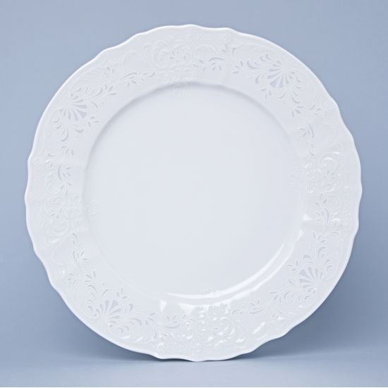 Frost no line: Dinner plate 27 cm, Thun 1794 Carlsbad porcelain, BERNADOTTE