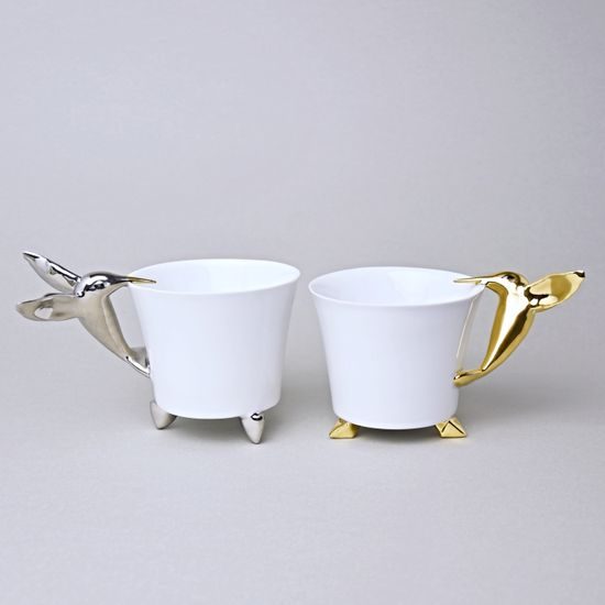 Hrnek ZOO Kolibřík 260 ml, GOLD, 11,2 cm, porcelán Goldfinger