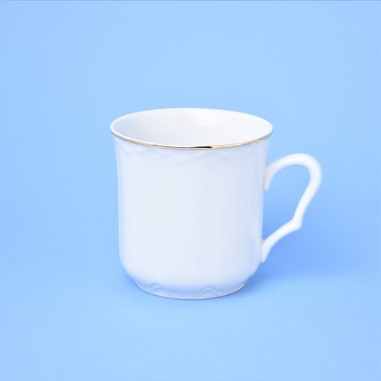 Hrnek Karel 270 ml, zlatá páska, Český porcelán a.s.