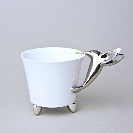 Hrnek ZOO Kolibřík 260 ml, PLATINA, 11,2 cm, porcelán Goldfinger