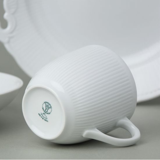 Talíř koláčový 28 cm s uchy, Praha bílá, Český porcelán a.s.