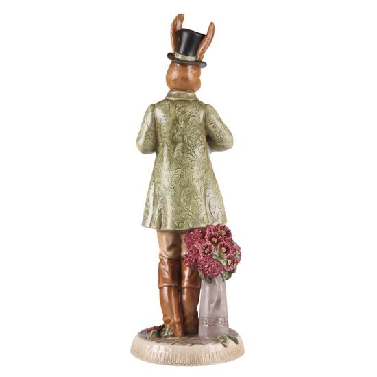 Figurka Pan Zajíček 16,5 / 16,5 / 50 cm, kamenina, Goebel