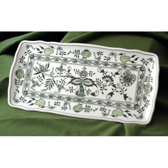 Tray square 33 x 16 cm, Green Onion Pattern, Cesky porcelan a.s.