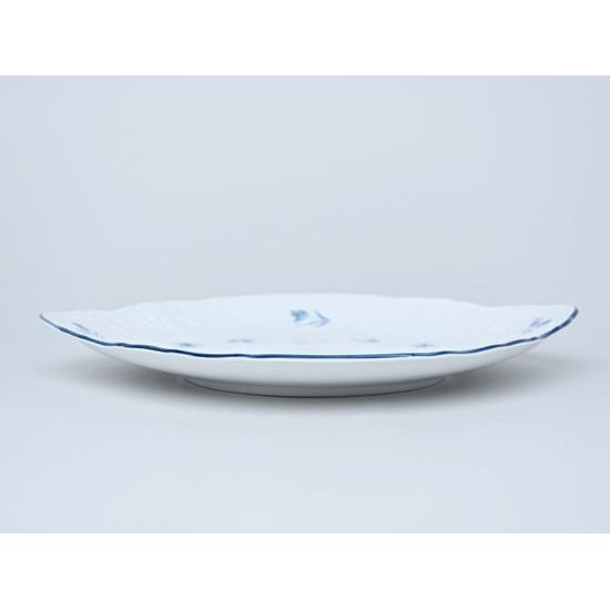 Cake plate 27 cm, Thun 1794 Carlsbad porcelain, BERNADOTTE blue flower