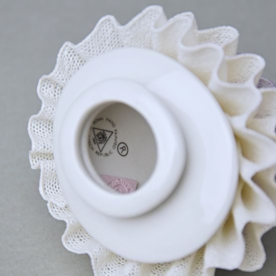 Panenka s krajkovou sukní, 1 - Fialová, 8 x 8 x 9 cm, figurky Duchcov