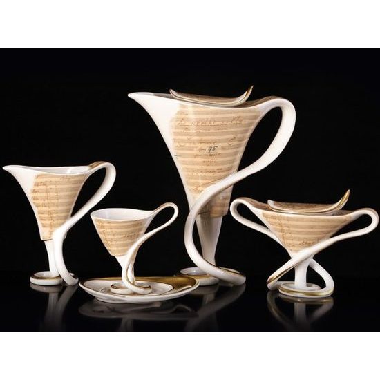 Coffee set for 6 persons Antonin Dvorak, Thun Studio, Luxury Porcelain