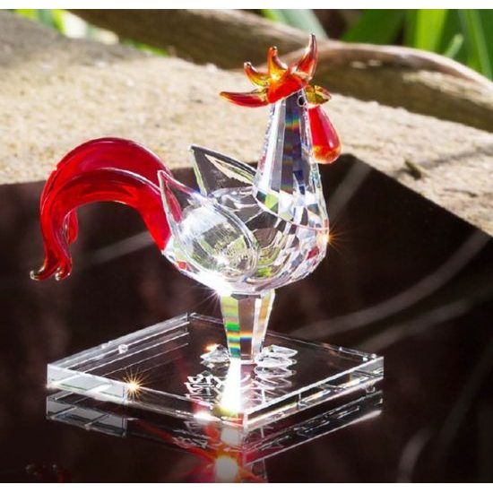 Rooster (Chinese Zodiac) 75 x 75 mm, Crystal Gifts and Decoration PRECIOSA