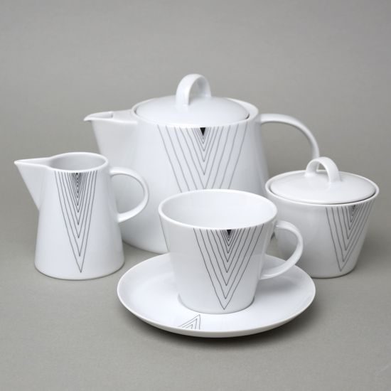 Tea set for 6 persons, Thun 1794 Carlsbad porcelain, TOM 29951