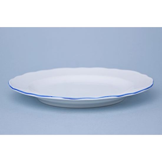 Plate dining 24 cm, blue line, Cesky procelan a.s.