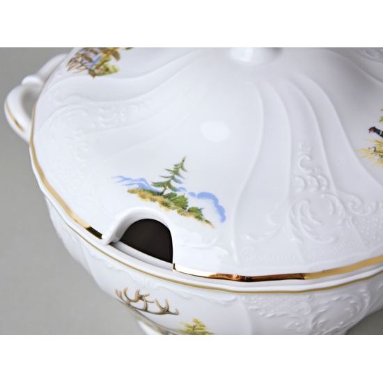 Mísa polévková 2,5 l, THUN 1794 karlovarský porcelán, BERNADOTTE myslivecká