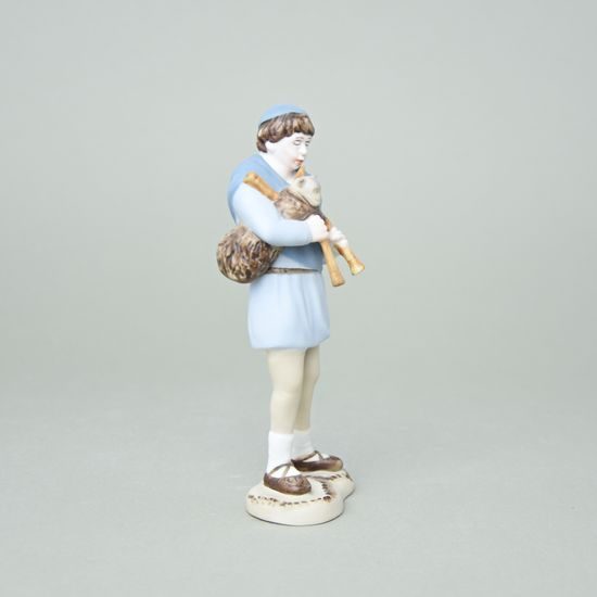 Bagpiper 5 x 7,3 x 18 cm , Biskvit + saxe, Porcelain Figures, Duchcov