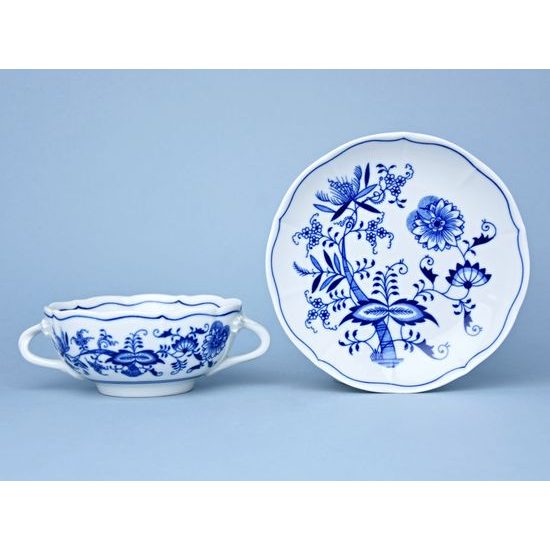 KVARTA: Soup cup + saucer 250 ml / 17,5 cm, Cibulák, originální z Dubí (4.j.)
