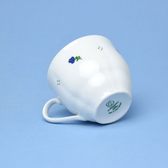 Šálek 200 ml vysoký, Verona modré kvítí + zelená, G. Benedikt 1882