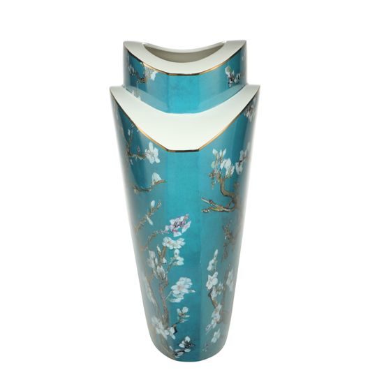 Vase V. van Gogh - Almond Tree Blue, 36 / 21 / 43 cm, Porcelain, V. van Gogh, Goebel