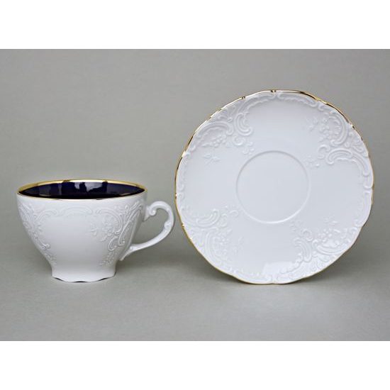Cup tea 200 ml and saucer, Opera Cobalt blue, Cesky porcelan a.s.