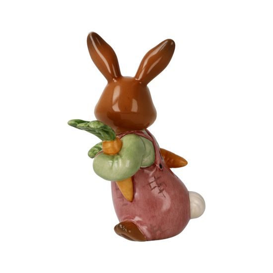 Figurka zajíčka s mrkvemi 7 / 8 / 11,5 cm, kamenina, Goebel