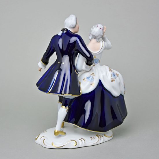 Couple rococo 17,5 x 10,5 x 22 cm, Porcelain Figures Duchcov