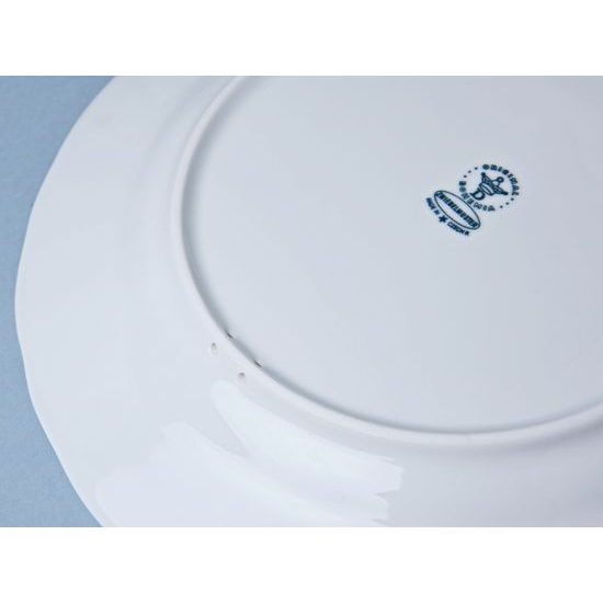 Závěsný talíř mělký praporový 24 cm, Cibulák, originální z Dubí