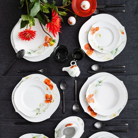 Dinner Plate 22,5 cm, Wild Poppy, Meissen Porcelain